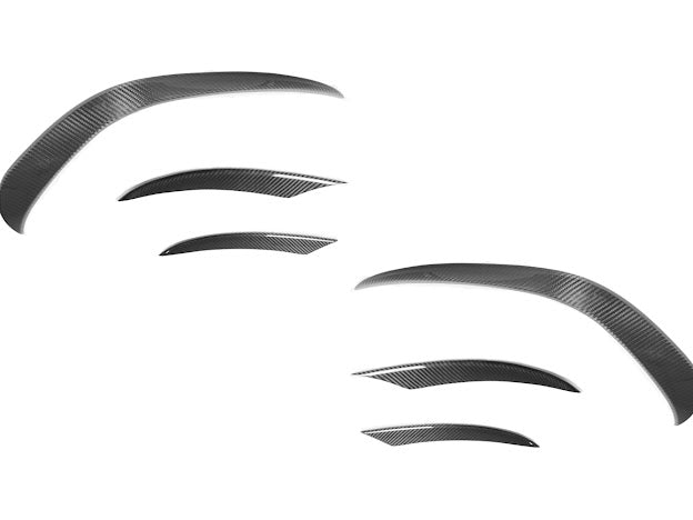 2019-Up C205 W205 Mercedes C-Class AMG Factory Style Carbon Fiber Front Air Vent Cover Pair