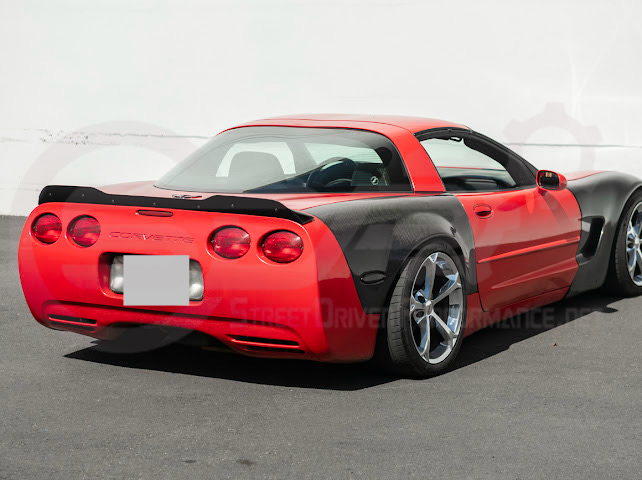 1997-2004 Chevrolet Corvette C5 | ZR1 Extended Style GLOSSY BLACK Rear Trunk Lid Wickerbill Spoiler Wing