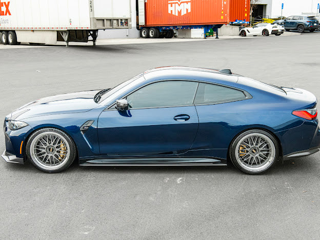2021-Up BMW G82 G83 M4 M-Performance Extended Style | CARBON FIBER *ADD-ON* Side Skirts Extension Rocker Panel Ground Effects