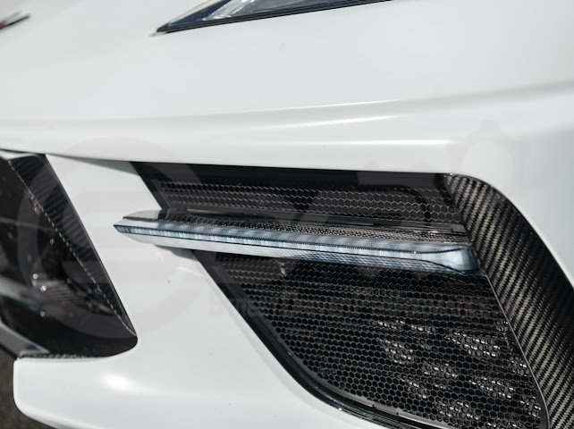 2020-UP CORVETTE C8 STINGRAY & Z51 | SEQUENTIAL FRONT GRILLE LED DRL LIGHT BAR BEZEL INSERTS PAIR