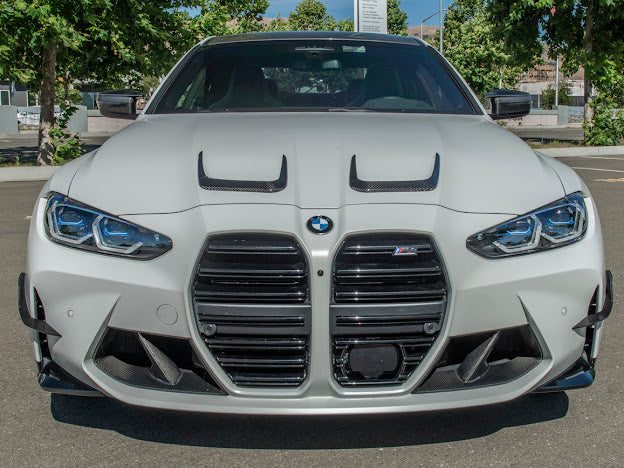 2021-UP BMW G80 M3 & G82 / G83 M4 | M-PERFORMANCE STYLE CARBON FIBER FRONT HOOD SCOOP VENTS