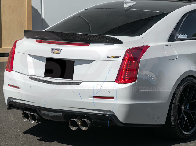 2015-2019 CADILLAC ATS / ATS-V COUPE | FACTORY STYLE CARBON FIBER REAR TRUNK DECKLID APPLIQUÉ INSERT TRIM REPLACEMENT