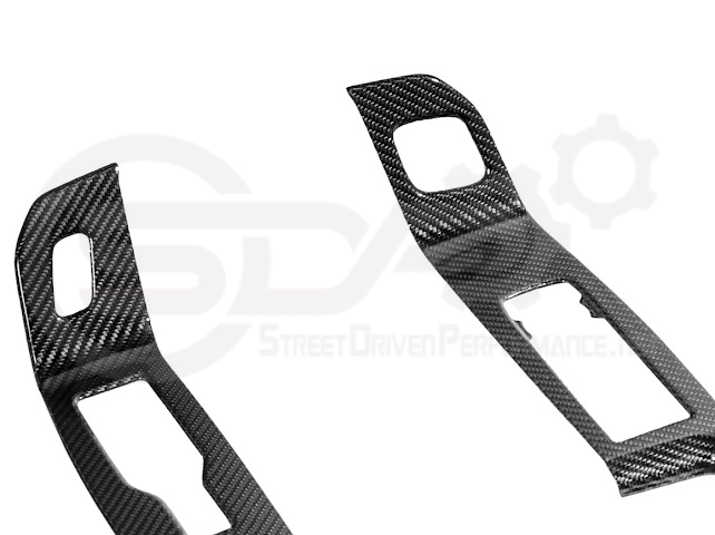 2021-UP FORD F-150 | FACTORY STYLE CARBON FIBER FRONT DOOR GLASS LIFTING PANEL COVER