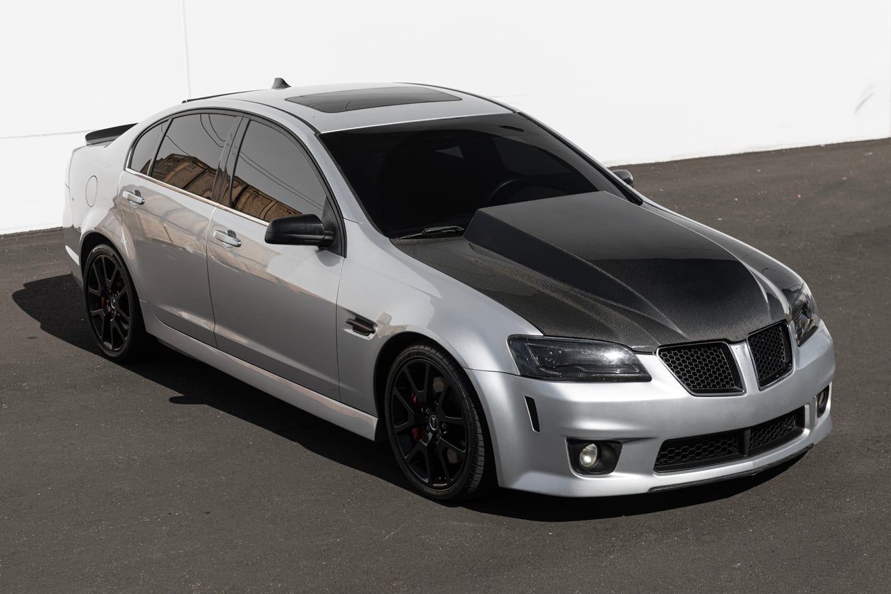 2008-2009 PONTIAC G8 CARBON FIBER FRONT COWL HOOD