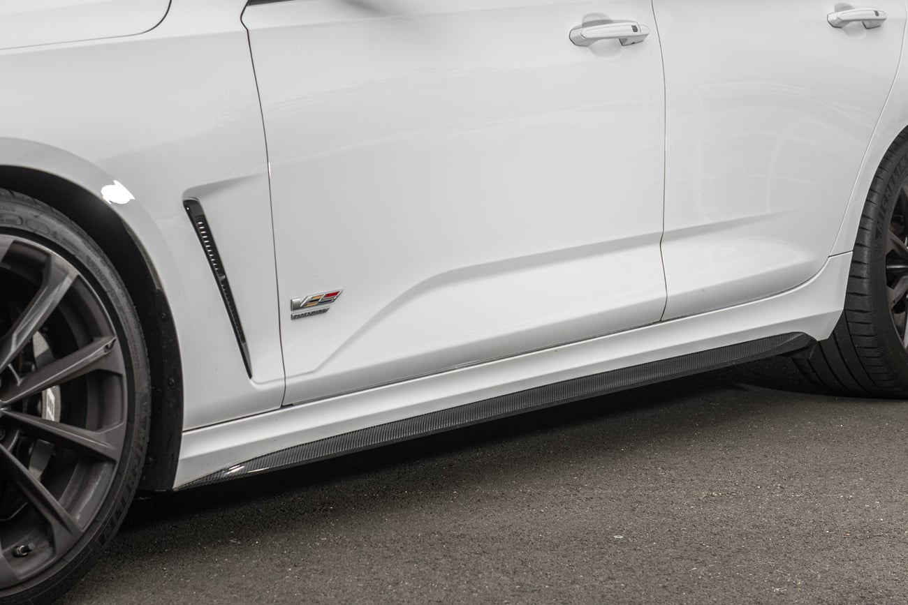 2020+ Cadillac CT4 / CT4-V / CT4-V Blackwing | Carbon Fiber Side Skirts Rocker Panels Ground Effects