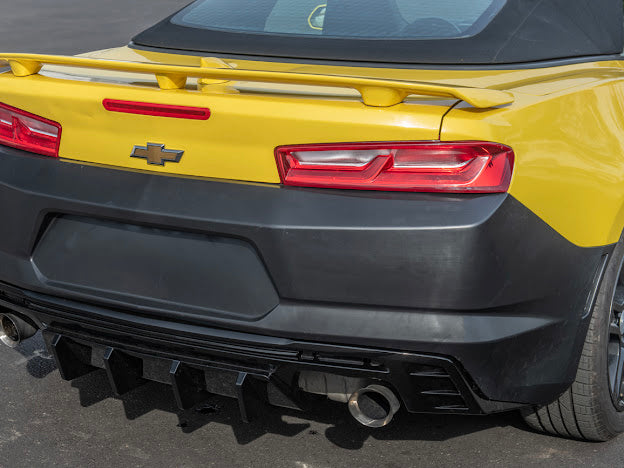 2016-Up Camaro |  Performance Track Style MATTE BLACK Rear Quad Exit Diffuser