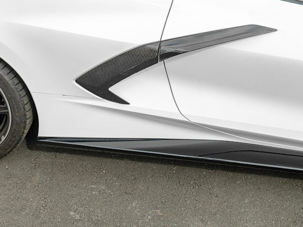 2020+ CHEVROLET CORVETTE C8 SIDE SKIRTS ROCKER PANELS GROUND EFFECTS