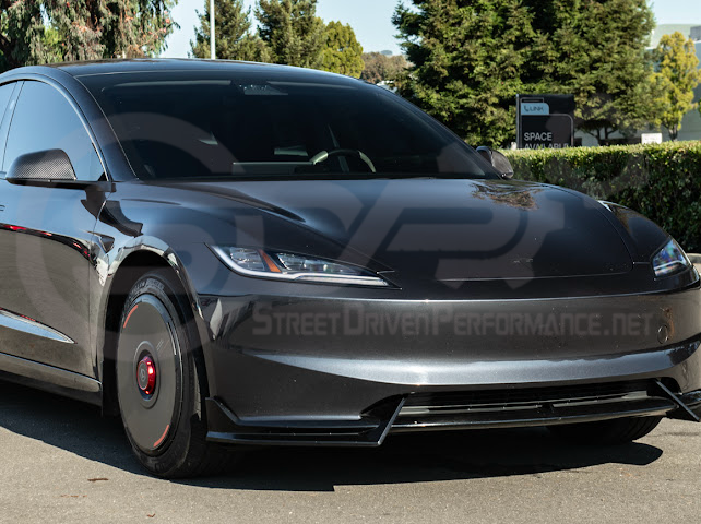 2024-Up Tesla Model 3 | Carbon Fiber Tape On Side Mirror Cap Covers Pair