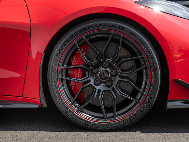 2023-Up Corvette C8 Z06 & E-RAY | Extended Hydro-Dipped Carbon Fiber Front & Rear Mud Flap Splash Guards
