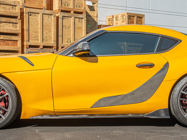 2020-Up Toyota GR Supra A90 A91 | CARBON FIBER Side Skirts Rocker Panels Ground Effects