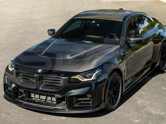 2023-Up BMW G87 M2 | V Style CARBON FIBER Front Vented Heat Extraction Hood