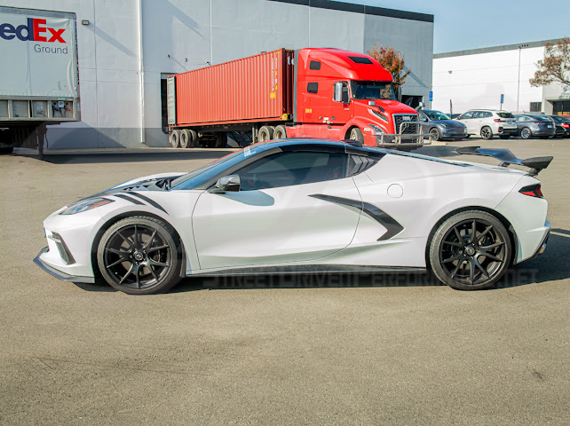 2020-Up Corvette C8 | SDP Performance Style Carbon Fiber Side Quarter Window Louver Sun Shade Cover