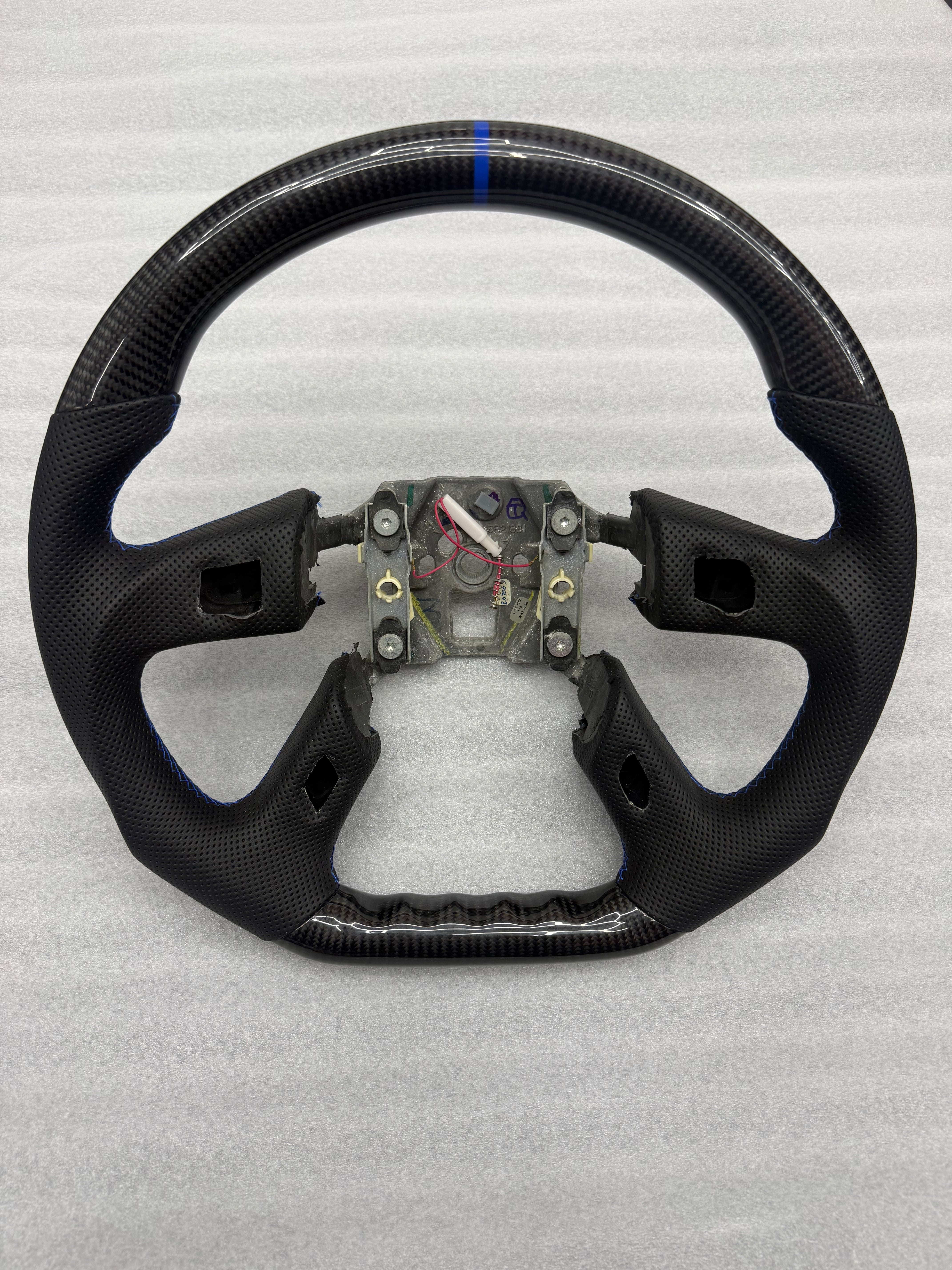 NBS Truck, SUV, TBSS Trailblazer, H2 Hummer - Carbon Fiber Steering Wheel with Perforated Leather (IN STOCK READY TO SHIP)