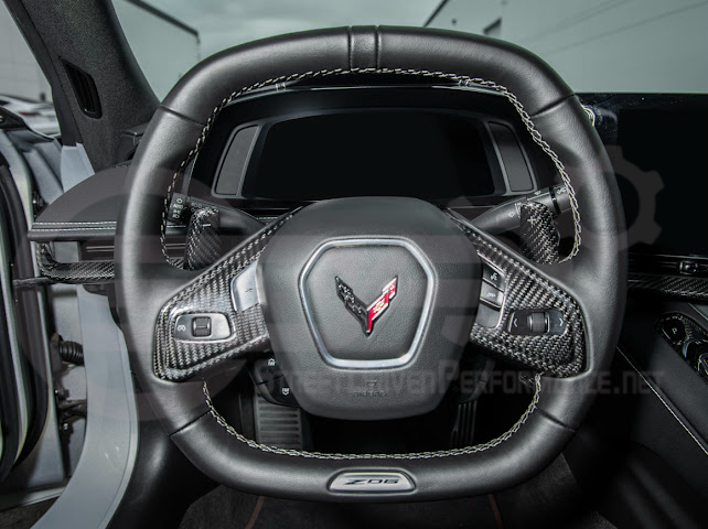 2020-Up Corvette C8 | CARBON FIBER Steering Wheel Paddle Shifters Replacement