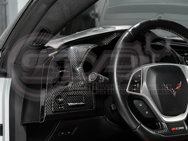 2014-2019 CHEVROLET CORVETTE C7 | DRY CARBON FIBER DRIVER SIDE INSTRUMENT PANEL TRIM COVER