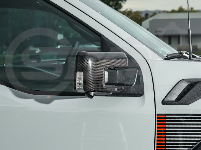 2022-UP FORD F-150 LIGHTNING | FACTORY STYLE CARBON FIBER SIDE MIRROR CAP COVERS (PAIR)