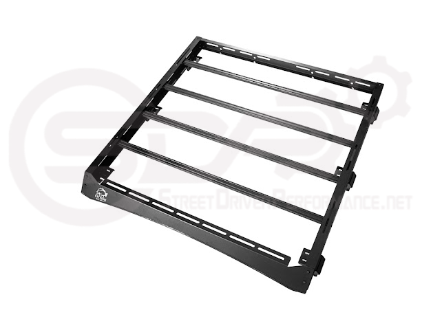2018-UP JEEP WRANGLER JL & 2020-PRESENT JEEP GLADIATOR JT | CARBON STEEL BLACK TOP ROOF CARGO RACK (FULL & HALF LENGTH)