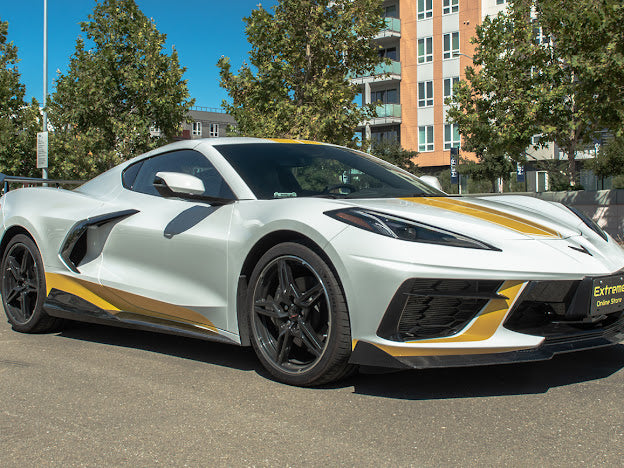 *BLEMISHED-DISCOUNTED* 2020+ C8 Corvette - CARBON FIBER "5VM Style" Side Skirt / Rocker Panel Ground Effects