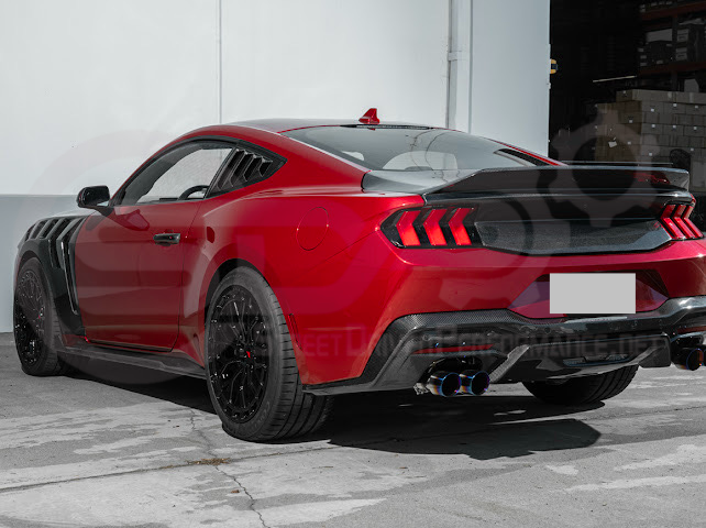 2024-Up Ford Mustang S650 | Factory Integrated Ducktail Style Carbon Fiber Replacement Rear Trunk Lid