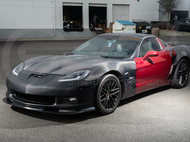 2005-2013 CHEVROLET CORVETTE C6 BASE | C6 ZR1 STYLE PRIMER BLACK FULL FRONT BUMPER CONVERSION KIT