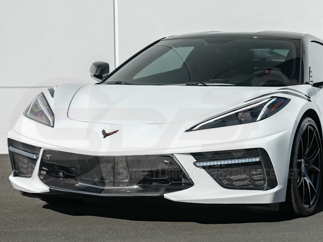 2020-UP CORVETTE C8 STINGRAY & Z51 | SEQUENTIAL FRONT GRILLE LED DRL LIGHT BAR BEZEL INSERTS PAIR
