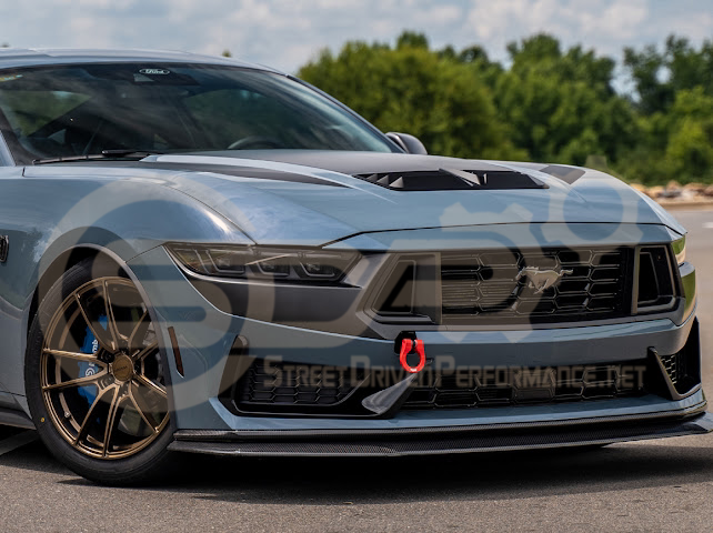 2024-Up Ford Mustang S650 | Dark Horse Factory Style CARBON FIBER Front Bumper Lip Splitter Ground Effects