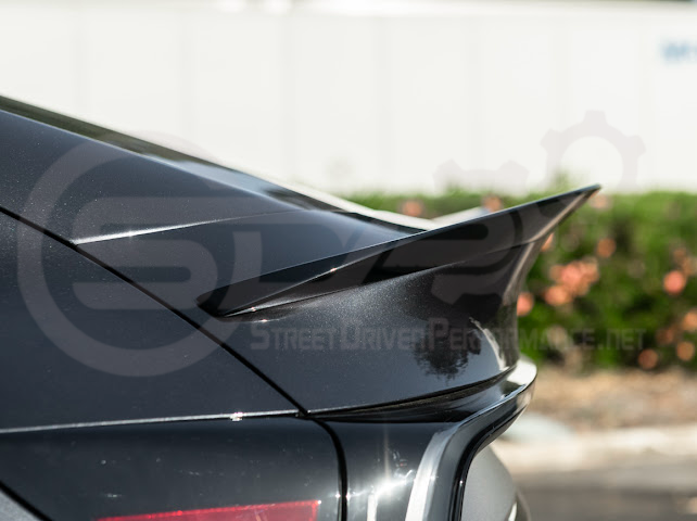2025-UP TESLA MODEL Y | SDP TRACK STYLE GLOSS BLACK REAR TRUNK WING SPOILER