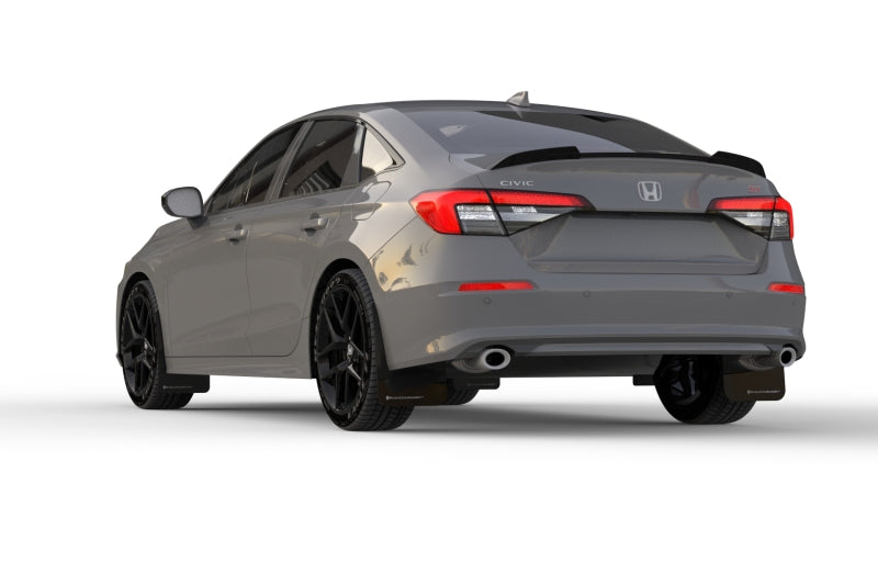 Rally Armor 22-26 Honda Civic/Civic Si/Sport Black UR Mud Flap w/Red Logo