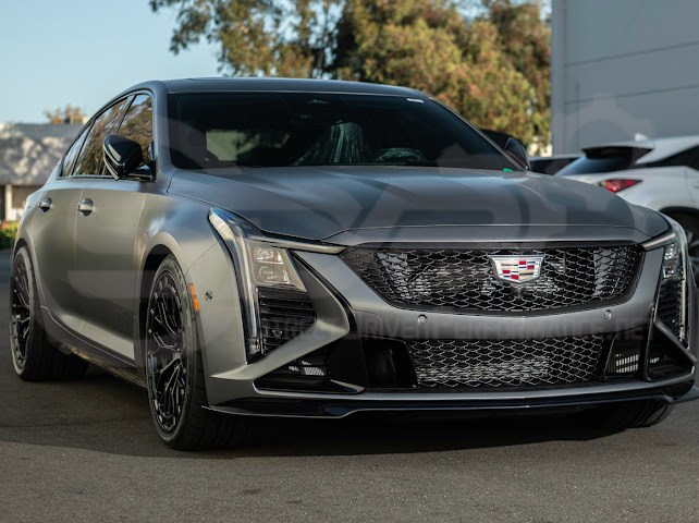 2025-Up Cadillac CT5-V Blackwing | CARBON FIBER Front Upper & Lower Grille Trim Insert Surrounding Replacement
