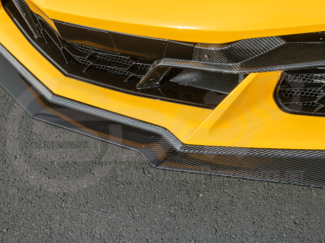 2023-Up Corvette C8 Z06 | Z07 Extended Package CARBON FIBER Front Lip Splitter Ground Effects