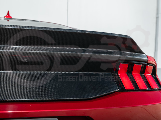 2024-Up Ford Mustang S650 | Factory Integrated Ducktail Style Carbon Fiber Replacement Rear Trunk Lid