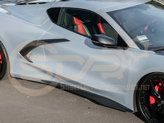 2020+ CHEVROLET CORVETTE C8 STINGRAY | Z06 PACKAGE SIDE SKIRTS ROCKER PANELS GROUND EFFECTS