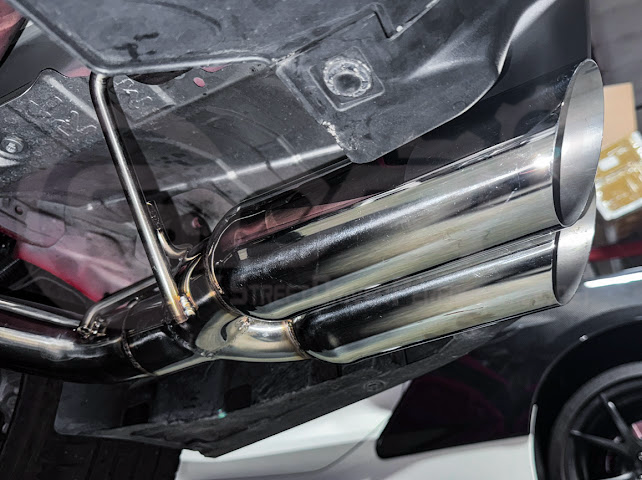 2022-PRESENT SUBARU WRX | MUFFLER DELETE BOSO AXLE BACK EXHAUST (CHROME OR BURNT BLUE TIPS)