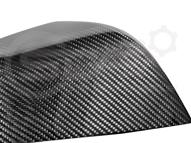 2024-Up Tesla Model 3 | Carbon Fiber Tape On Side Mirror Cap Covers Pair