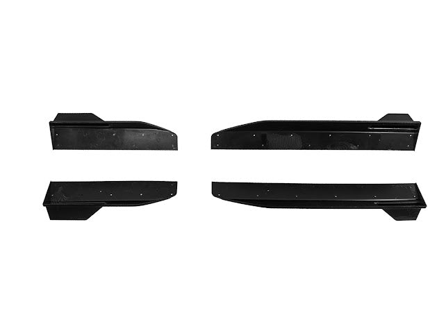 2024-UP FORD MUSTANG S650 | GT350R PERFORMANCE STYLE CARBON FIBER SIDE SKIRTS EXTENSION ROCKER PANELS GROUND EFFECTS