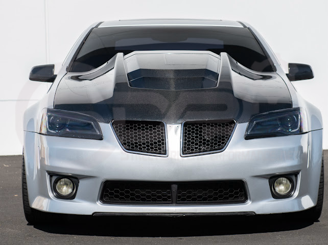 2008-2009 PONTIAC G8 CARBON FIBER ZR1 STYLE FRONT VENTED COWL HOOD