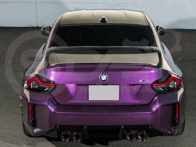 2023-UP BMW G87 M2 | M PERFORMANCE STYLE CARBON FIBER REAR HIGH WING SPOILER