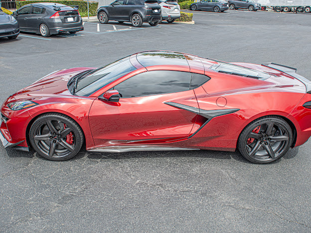 2020+ CHEVROLET CORVETTE C8 Z06/ E-RAY | CARBON FIBER SIDE FENDER VENT DOOR HANDLE TRIM PAIR