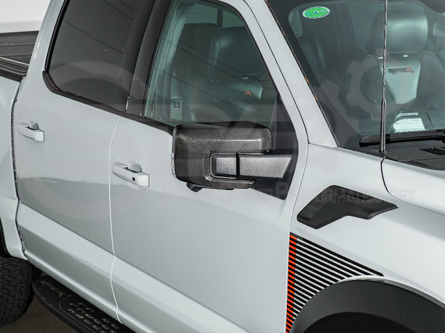 2022-UP FORD F-150 LIGHTNING | FACTORY STYLE CARBON FIBER SIDE MIRROR CAP COVERS (PAIR)