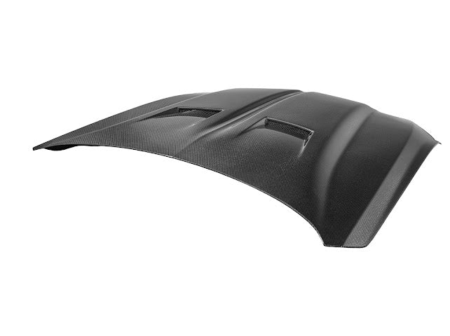 2024-UP FORD MUSTANG S650 | S550 SUPER SNAKE STYLE CARBON FIBER FRONT VENTED HOOD
