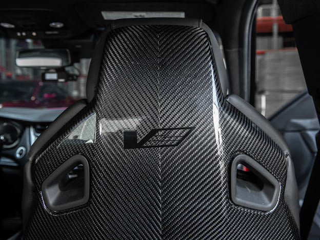 2016+ CADILLAC CTS-V3  | RECARO CARBON FIBER SEAT REAR PANEL COVER REPLACEMENT (DRIVER AND PASSENGER)