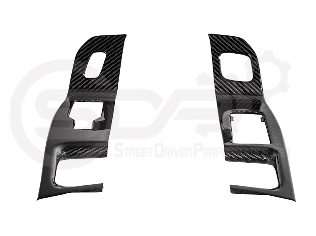 2021-UP FORD F-150 | FACTORY STYLE CARBON FIBER FRONT DOOR GLASS LIFTING PANEL COVER