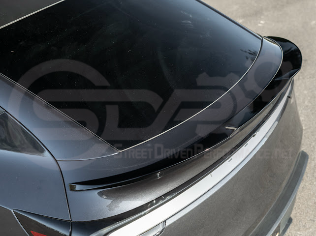 2025-UP TESLA MODEL Y | SDP TRACK STYLE GLOSS BLACK REAR TRUNK WING SPOILER