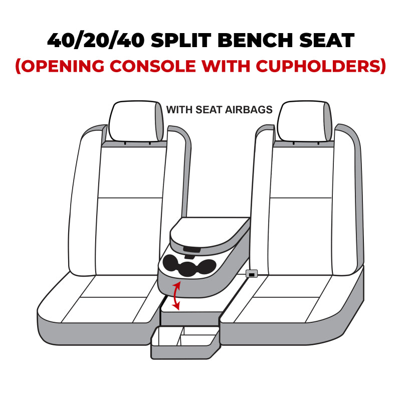 Covercraft 22-24 Dodge RAM 2500/3500 Polycotton SeatSaver Custom Front Row Seat Covers - Charcoal