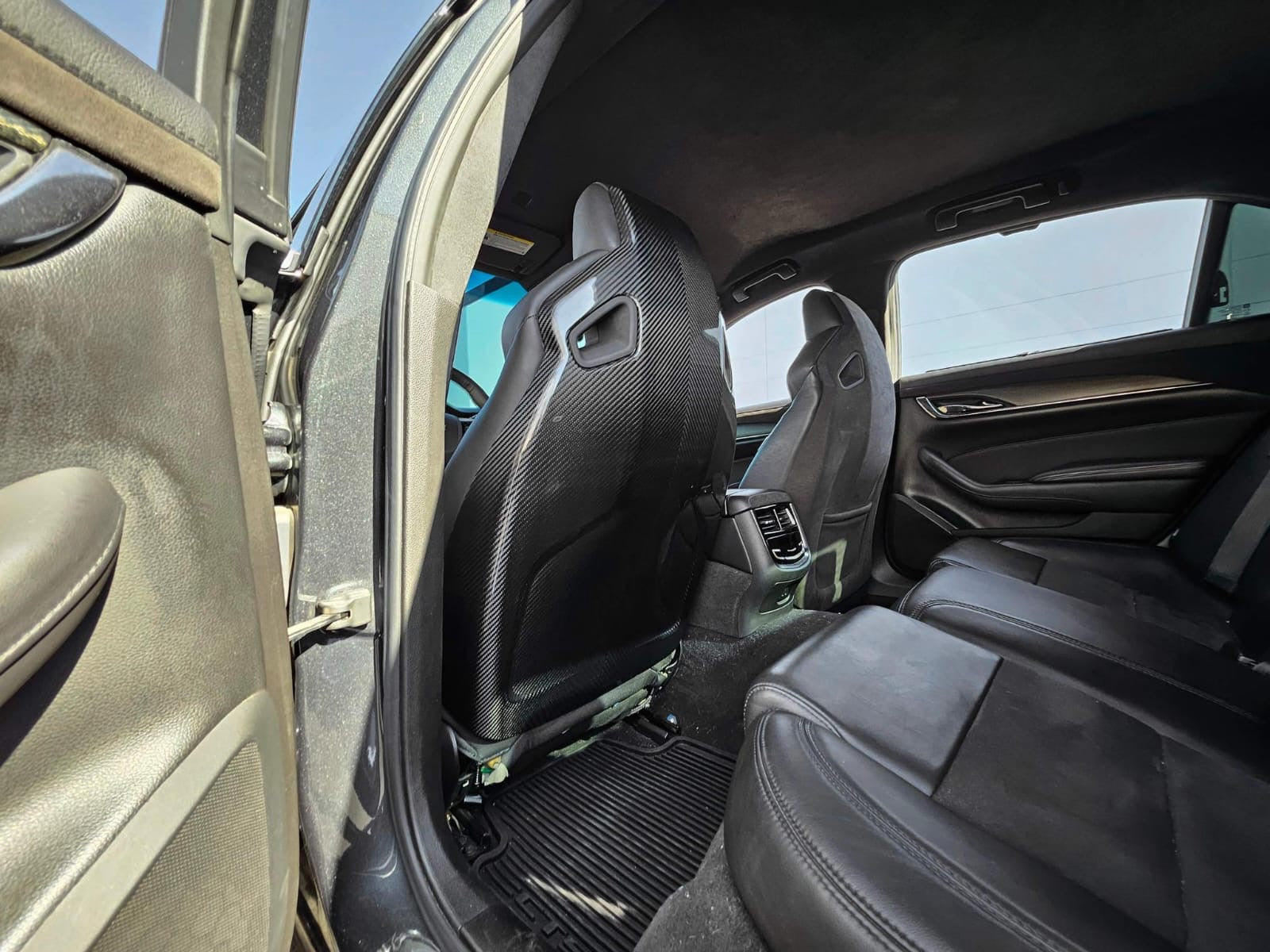 2016+ CADILLAC CTS-V3  | RECARO CARBON FIBER SEAT REAR PANEL COVER REPLACEMENT (DRIVER AND PASSENGER)