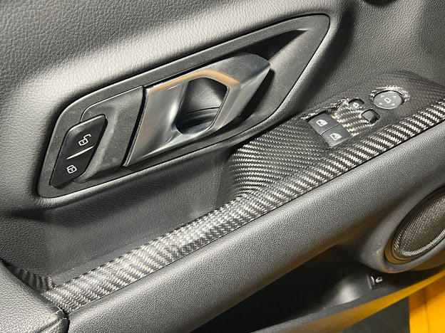 2020-Up Toyota GR Supra A90 | Factory Style DRY CARBON FIBER Side Door Window Switch Panel Cover