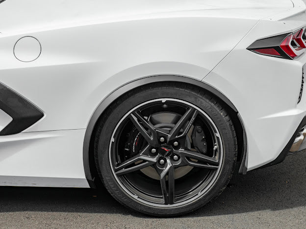 2020+ CHEVROLET CORVETTE C8 | SDP PERFORMANCE PACKAGE MATTE BLACK SIDE WHEEL FENDER FLARE EXTENSIONS PAIR