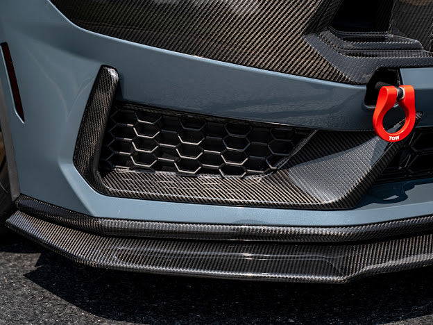 2024-Up Ford Mustang S650 Dark Horse | CARBON FIBER Front Lower Grille Insert Pair