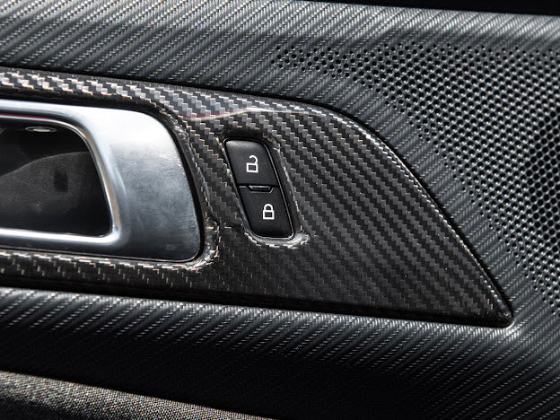 2024-Up Ford Mustang S650 | CARBON FIBER Interior Side Door Handle Panel Cover