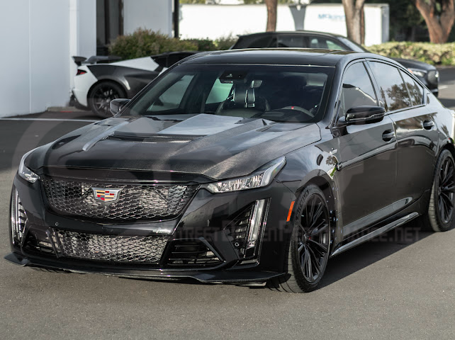 2022-PRESENT CADILLAC CT5-V BLACKWING SEDAN | FACTORY STYLE CARBON FIBER FRONT LIP SPLITTER GROUND EFFECTS